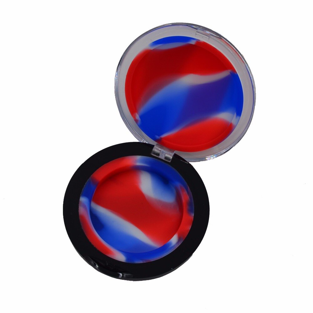 10pz 6ML Bho silicone liscio contenitore concentrato di olio antiaderente tamponare WaxJar con custodia in acrilico in portafoglio dimensioni tasca
