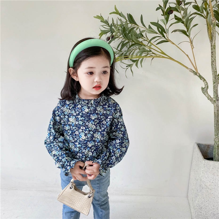 Meisjesblouse, bloemenblouse voor meisjes, peuter kinderblouse voor meisjes, casual stijl schooluniform voor meisjes