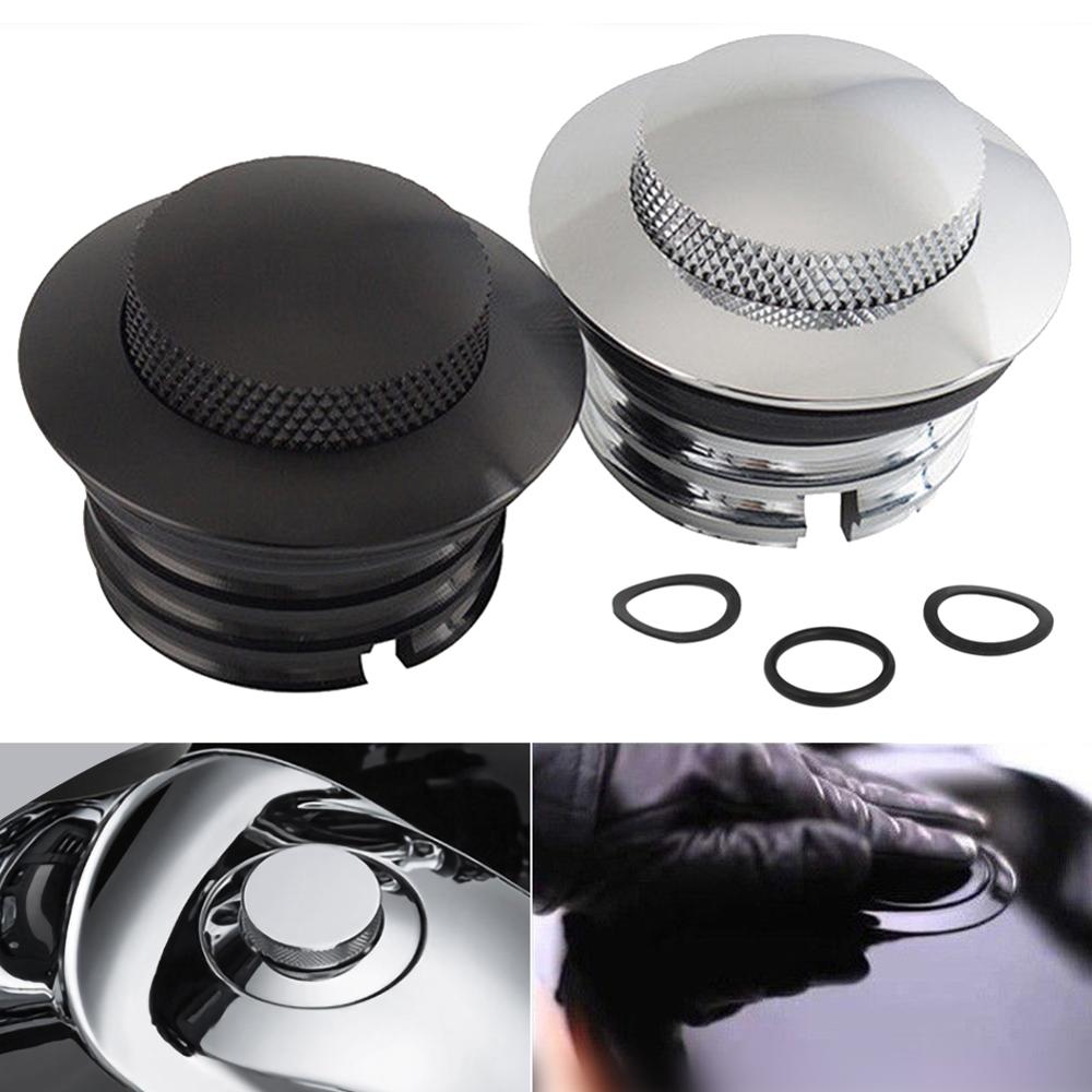 Motorcycle Flush Pop Up Reservoir Gas Cap Vented Brandstoftank Reservoir Gas Cap Voor Harley Bike Scooter Verchroomde