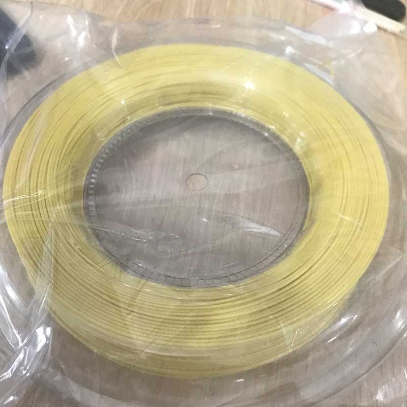 POWERTI Alu Polyester Tennis Racket String 1.25mm Racquet Training String Power Flexibility 200m Reel: yellow