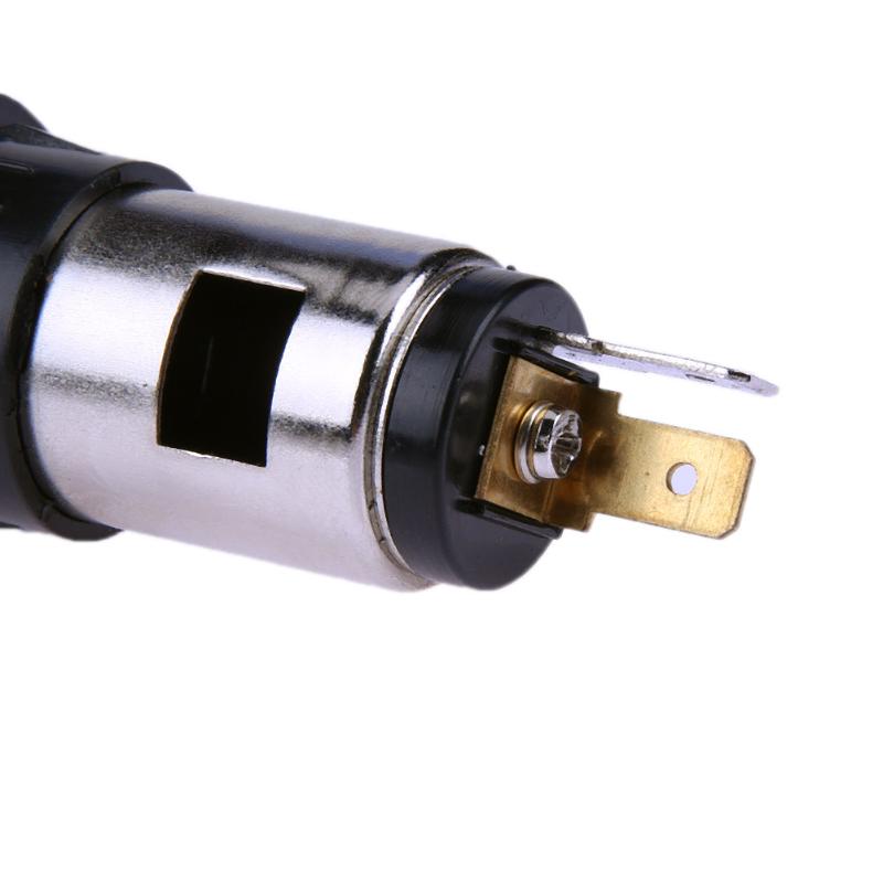 12V 12W Waterproof Car Auto Motorcycle Cigarette Lighter Power Plug Socket Power Outlet Heat Resistant Plastic Cigarette Socket