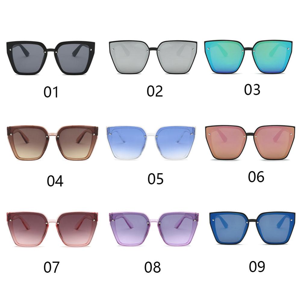 Kvinder fashionable retro alsidige solbriller stor ramme tynd ansigt solbrille