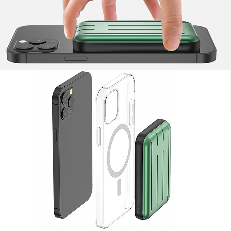 15W Magnetic Charger Power Bank For Magsafe Iphone 12 12pro Max 12 Mini Wireless Charging Powerbank Mobile Phone Battery Android