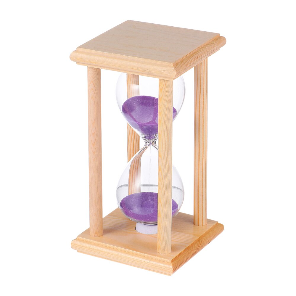 Wooden Frame Hourglass Glass Transparent Glass Sandglass Restaurant Accessories