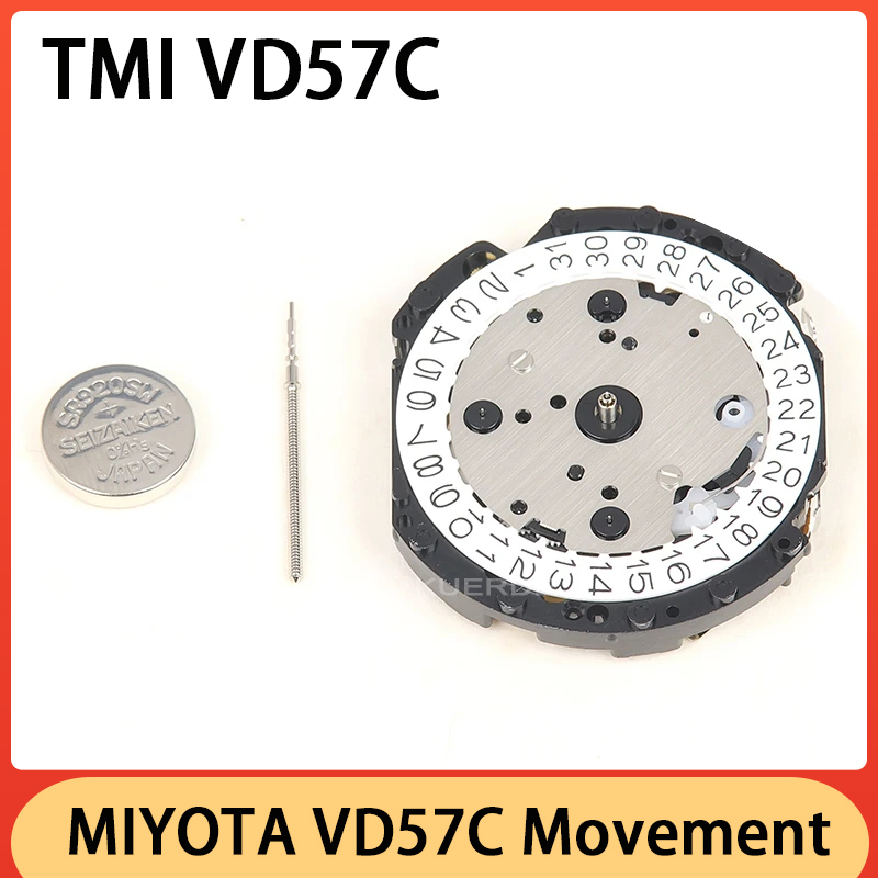 Original Japan TMI VD57 Movement VD57C Quartz Movement 6 Hands 6/9/12 Small Seconds Watch Movement Accessories