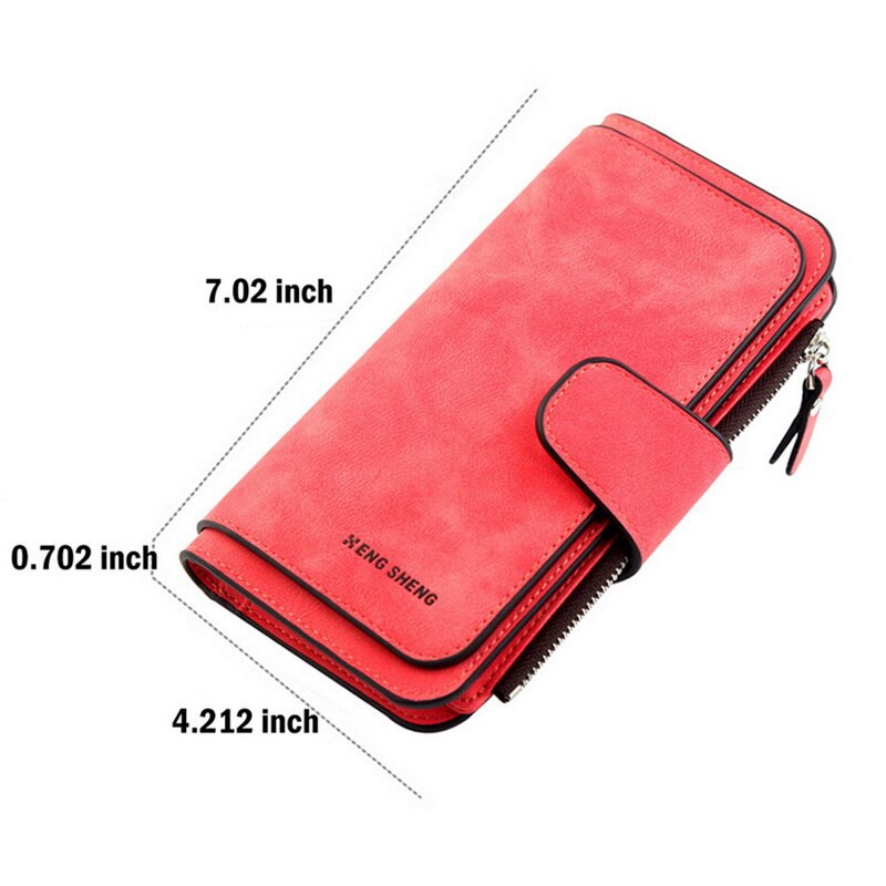 Women's Soft Leather Long Wallet Credit Card Clutch Purse