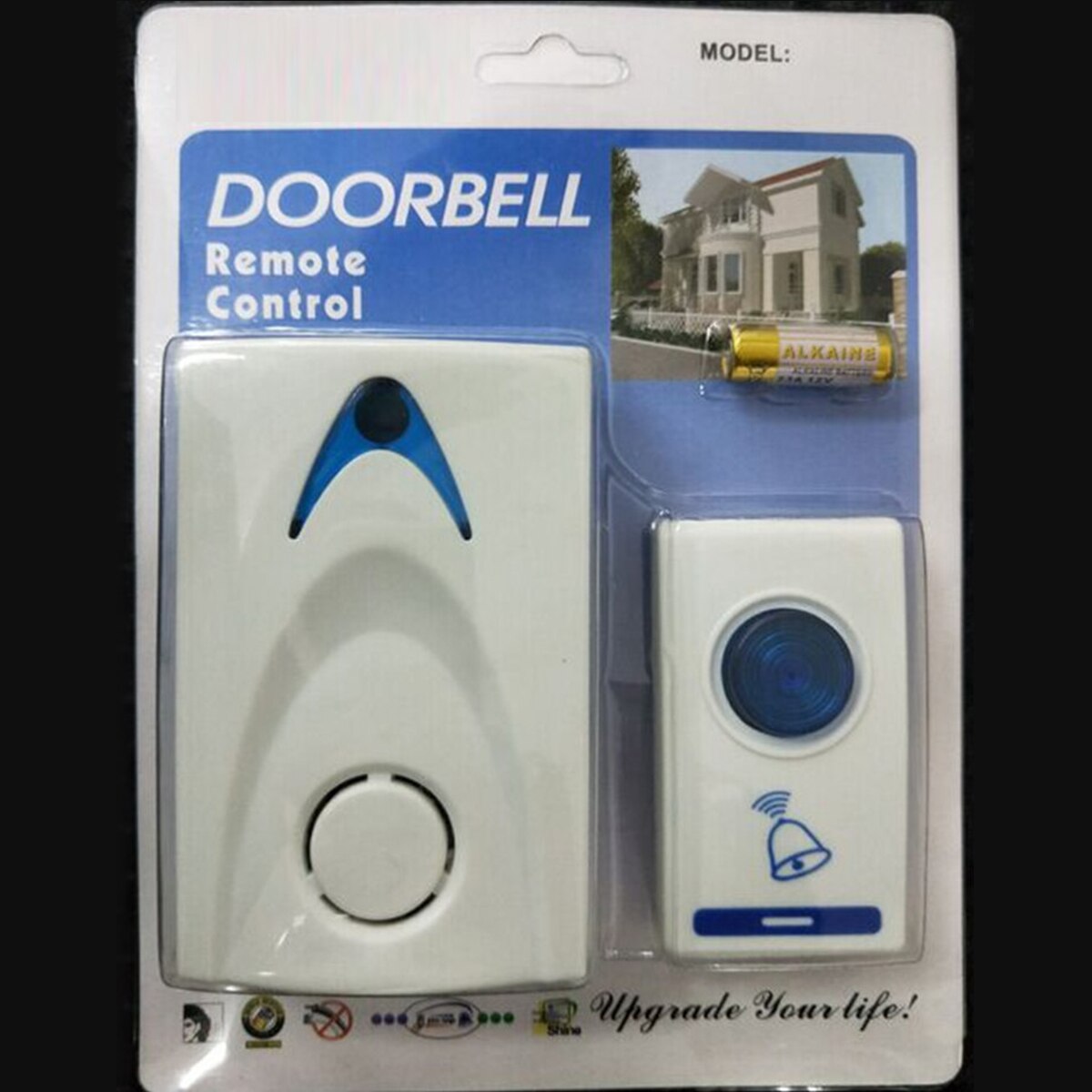 Sonnette sans fil 32 chansons | 1 pièce, télécommande 150M, sonnette de porte, sonnette de télécommande intelligente avec 32 chansons, musique douce