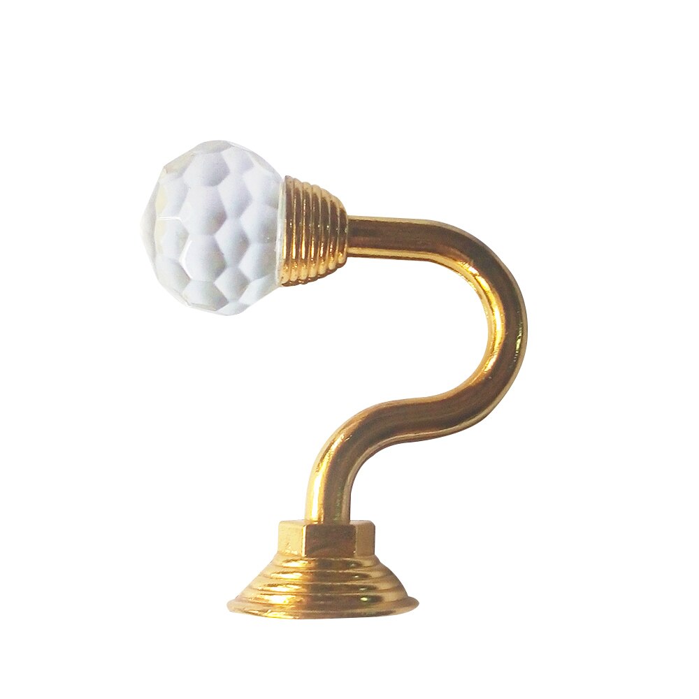 2 stk vægmonteret gardinholder gardinbøjle krog vægspænde rustik skab skuffespændehåndtag: Guld