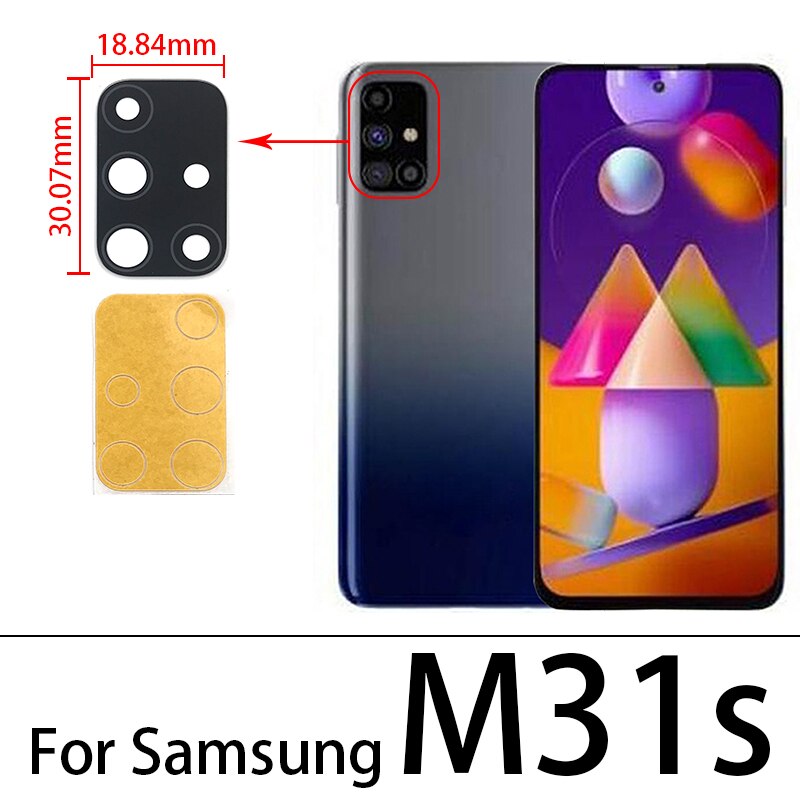 Powrót kamera tylna szklany obiektyw do Samsung M51 A10S A20S A12 A10 A20 A30 A30S A40 A50S A70 A31 A41 A51 A71 M21 M31S + narzędzia do naprawy: M31S