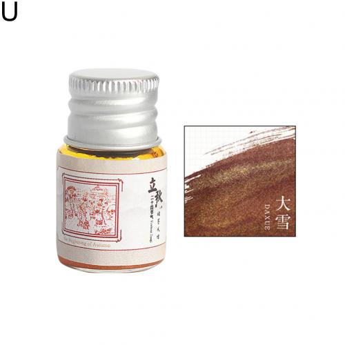 Fountain Pen Ink 5ML 24 Colors Calligraphy Writing Painting Fountain Pen Ink with Glitter Powder: U