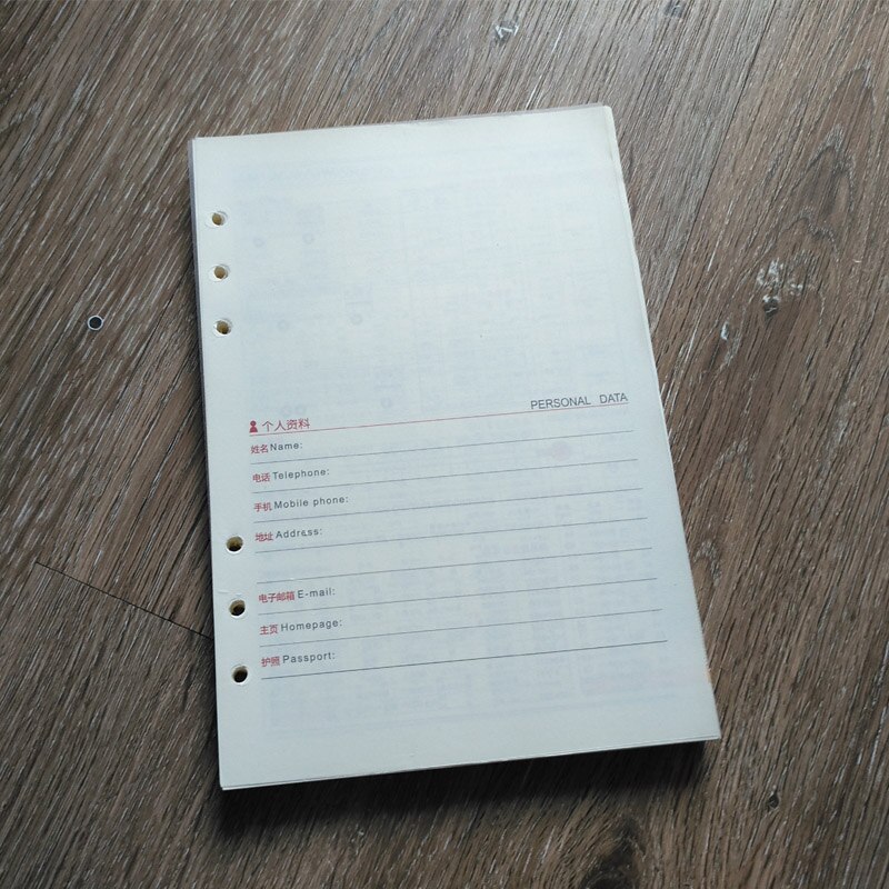 A5 a6 folha solta reenchida bloco de notas de papel almofada de escrita sketchbook compostion livro para caderno planejador livro material escolar escritório