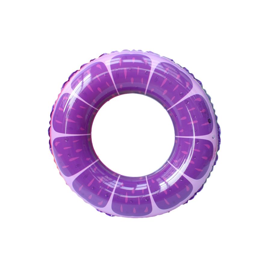 Volwassenen Zwemmen Ring Fruit Gedrukt Patroon Zwemmen Ring Voor Zwembad Water Pretpark Oranje Rood Groen Paars: Paars