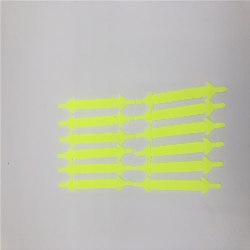 Cordones elásticos de silicona para zapatos, cintas creativas de goma para perezosos, para zapatillas informales, 12 unids/paquete: YELLOW