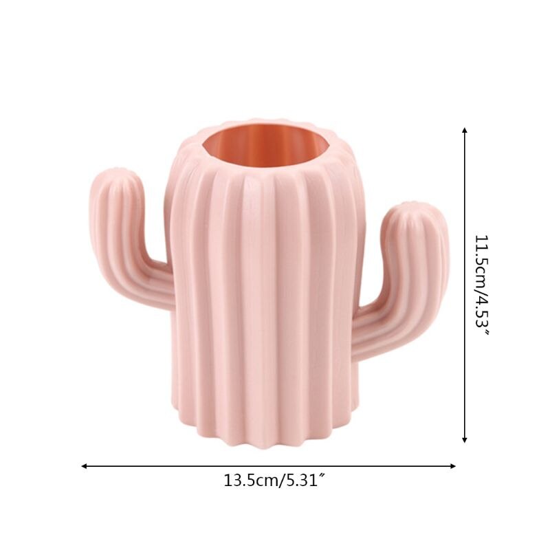 Cactus Desktop Organizer Pencil Pen Holder Container Brush Pot Stationery Office