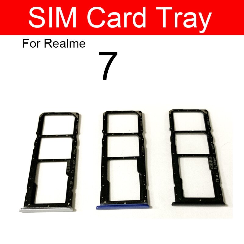 SIM Card Tray For OPPO Realme 7 5G 7 Pro 7i Sim Card Slot Tray Holder Adapter Replacement Parts