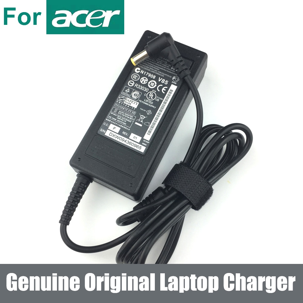 Genuine Original 65W 19V 3.42A Adapter Charger Power Supply Cord for Acer N17908 V85 R33030