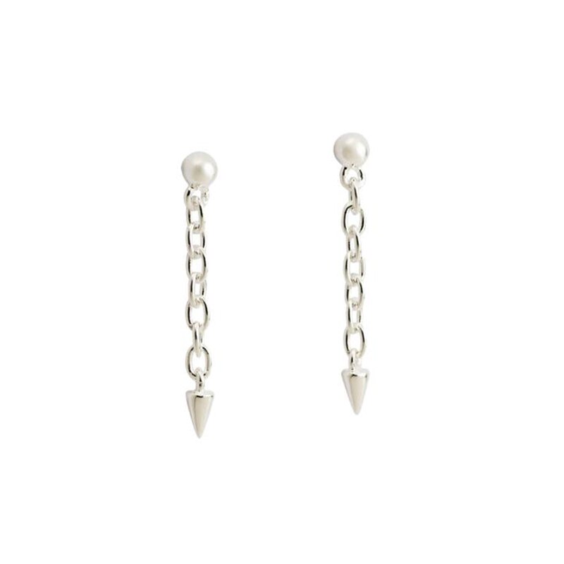 ROXI-boucles d'oreilles, pendentif de chaîne à maillons Punk, Rivets, boucles d'oreilles, Piercing de fête, bijoux en argent Sterling 925: silver