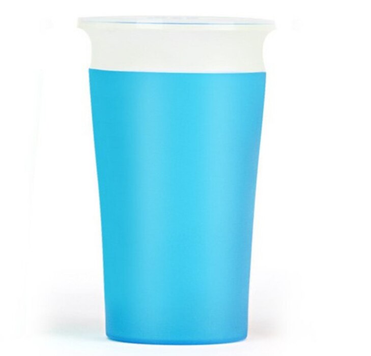 1pc magiske kopper baby læringe drikkekopp 360 grader kan roteres lekkasjesikker barnevannkopp flaske 220/240ml: B2