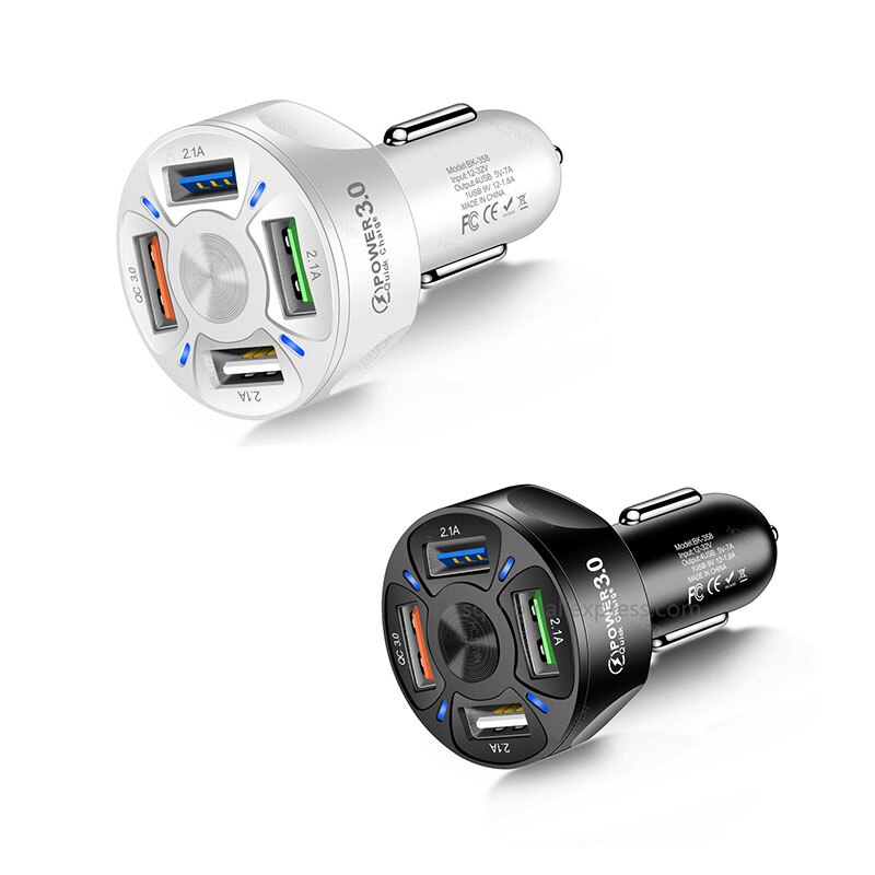 20 stück tragbare schnelllade-autoladegeräte mit 4 usb-anschlüssen für xiaomi, huawei, samsung und iphones – zubehör für die kfz-ladestation: 4- port-autoladegerät