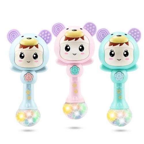 Led Gloeiende Hand Rammelaar Muziek Zand Hamer Zachte Bijtring Ontwikkeling Baby Speelgoed: Default Title
