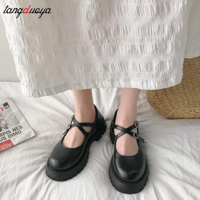 Lolita buty damskie styl japoński Vintage miękkie siostry dziewczyny wysokie obcasy wodoodporna platforma studentka przebranie na karnawał buty