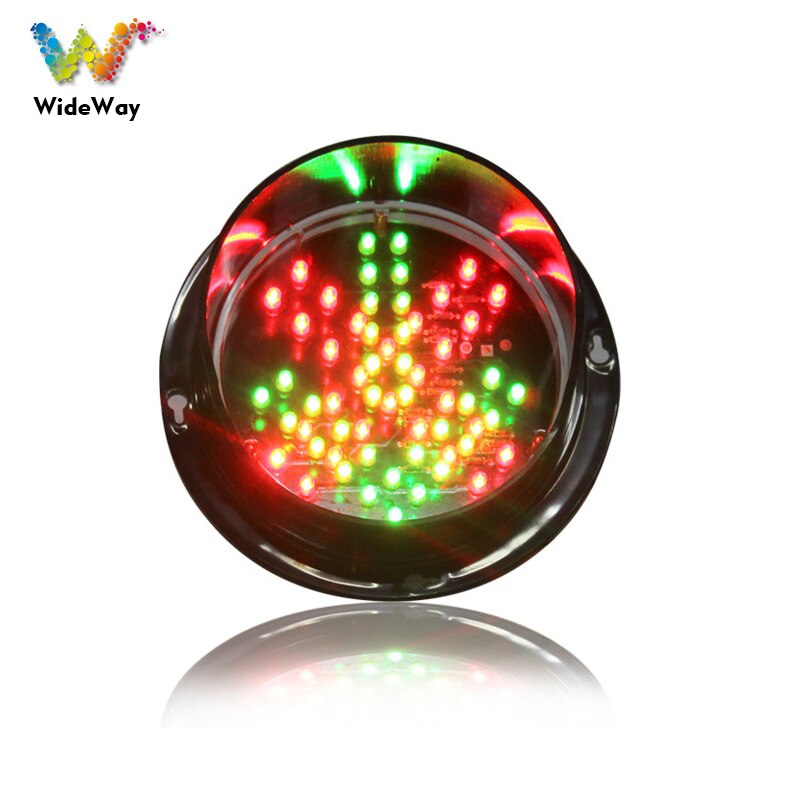 Rood kruis en groene pijl DC12V of DC24V 125mm mini led signaal verkeerslichten