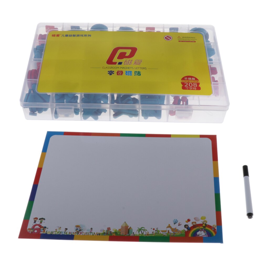 Magnetic Letters Paste Uppercase Letters Stickers w/ Board Education Toys