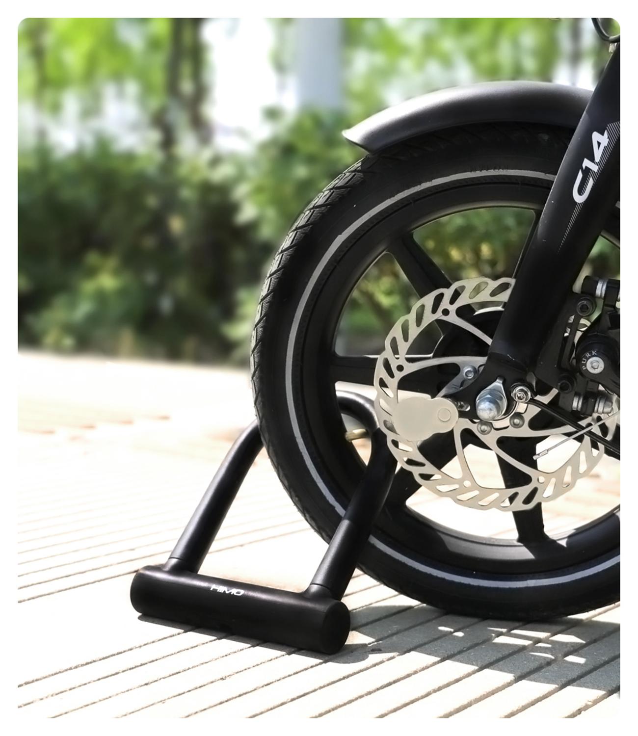 Original himo portabel mini elcykel skoter cykel lås säkerhet dubbelöppet u-format lås  ip67 vattentätt för ebike