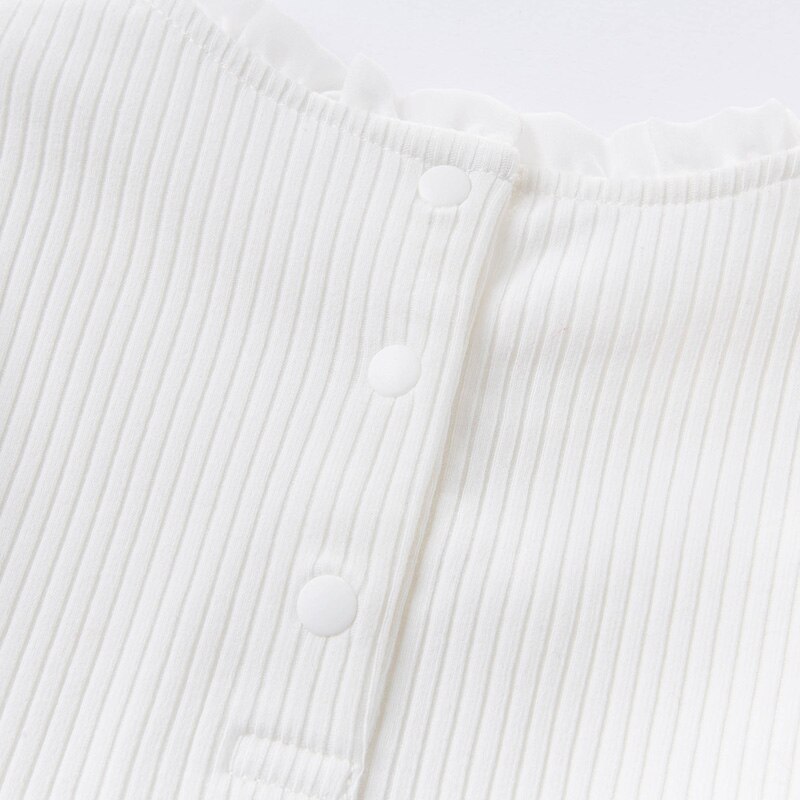 Db15908 dave bella høst baby jenter søt solid t-skjorte barn topper jente barn t-skjorter