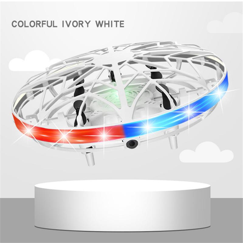 Mini hélicoptère UFO jouet soucoupe volante Mini Drone avec LED lumières Drone infrarouge Induction main contrôle led pour d'anniversaire: 02