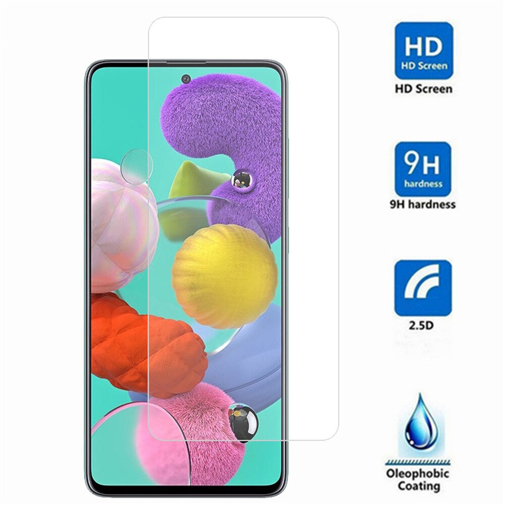 2 Pcs case for Samsung Galaxy A71 A51 Tempered glass cover for Samsung A70 A70S A50 A50S A 71 A 51 Tremp glas protective coque