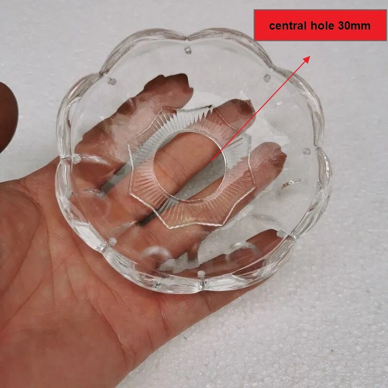 Abat-jour en verre cristal, lustre: 13