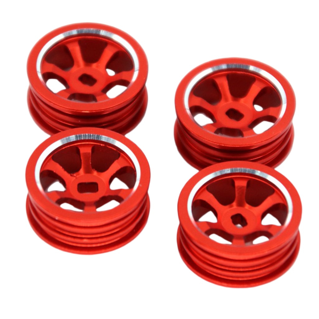 20mm Metal Upgrade Wheel Rim Set for WLtoys 1:28 P939 K969 K989 RC Car: Red