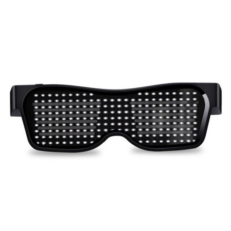 Magic Bluetooth Party Glasses Led By APP Control Luminous Shielding USB Charging Glasses DIY Application Control Multi-language