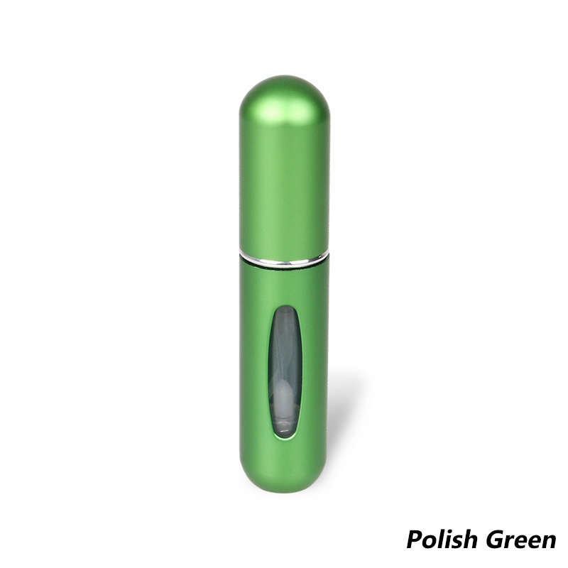Wielokrotnego napełniania Mini Spray do perfum butelka aluminiowy rozpylacz przenośna kosmetyczka podróżna pojemnik perfumy butelka przechowywanie w domu: Polish Green