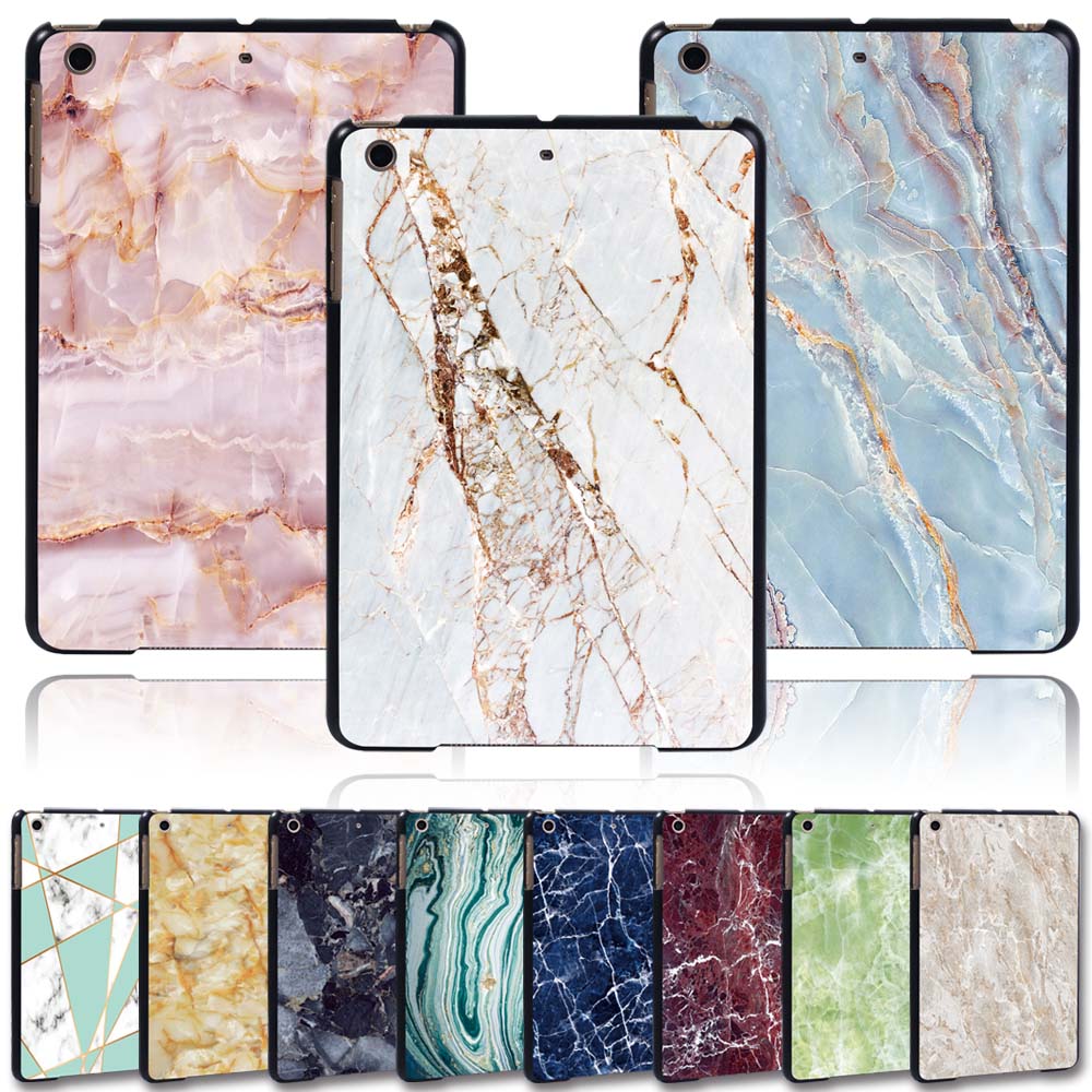 KK&LL For Apple iPad Mini 1/2/3 A1432 A1454 A1490 A1491 A1600 A1601 - tablet PC Plastic marble pattern Slim Stand Case Cover