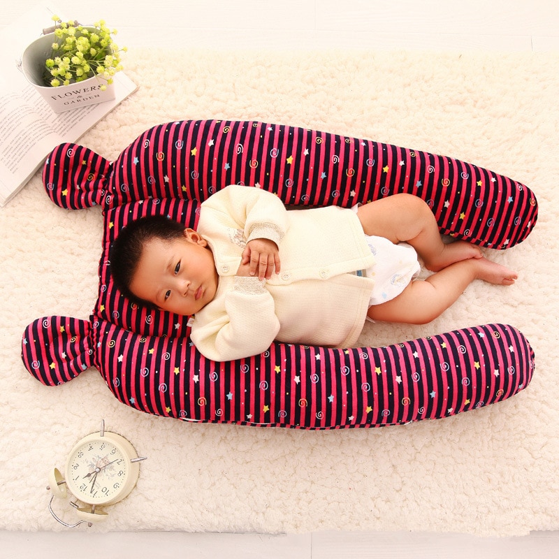 Baby Slapen Bed Bolster Veiligheid Bumper Hek Baby Slaap Artefact Afneembare Wasbare Pluche Anti-Hoofd Kussen