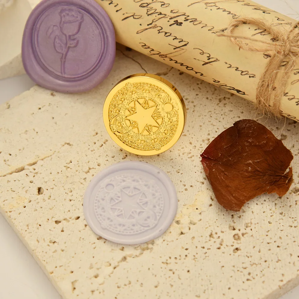 Wax Seal Stamp for Scrapbooking Photo Flower Paw Seal Wax Stamp Head Album Seal Stamp DIY Craft for Card Making ZT0102