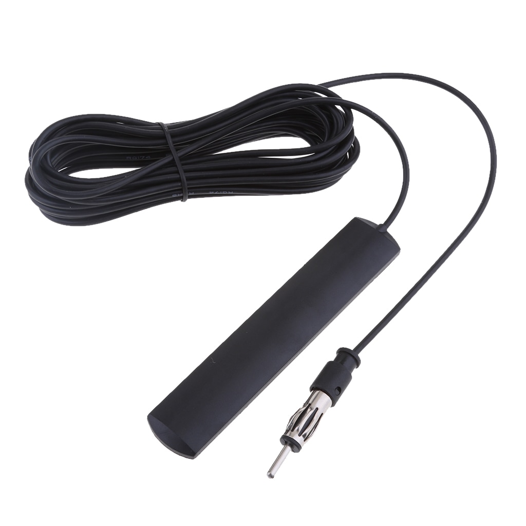 Universal Car FM Radio Antenna Patch Aerial Windscreen Mount 5M Cable