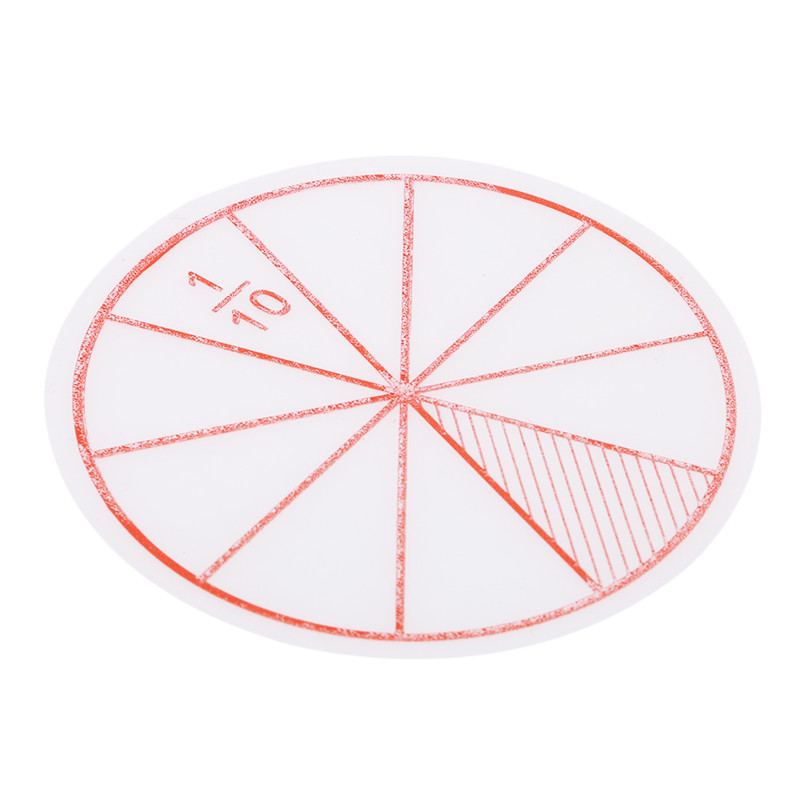 12pcs/lot Math Fractions Circles Toys Plastic Numbered Fractions Circles Math Chips Mathematics Number Toy Dia. 8cm