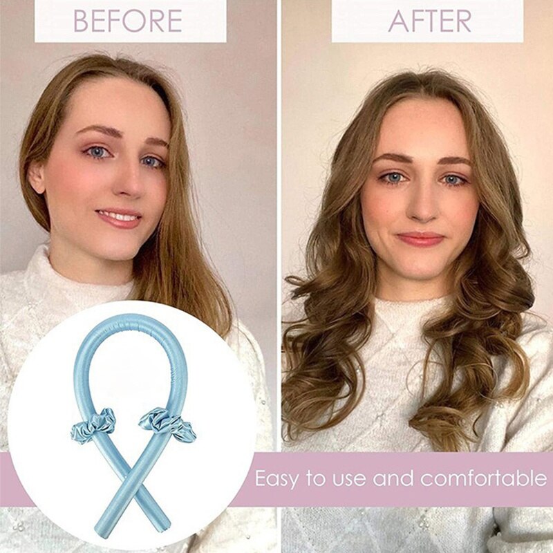 Ruban pour boucler les cheveux sans chaleur, rouleau pour cheveux, ruban pour boucler les cheveux