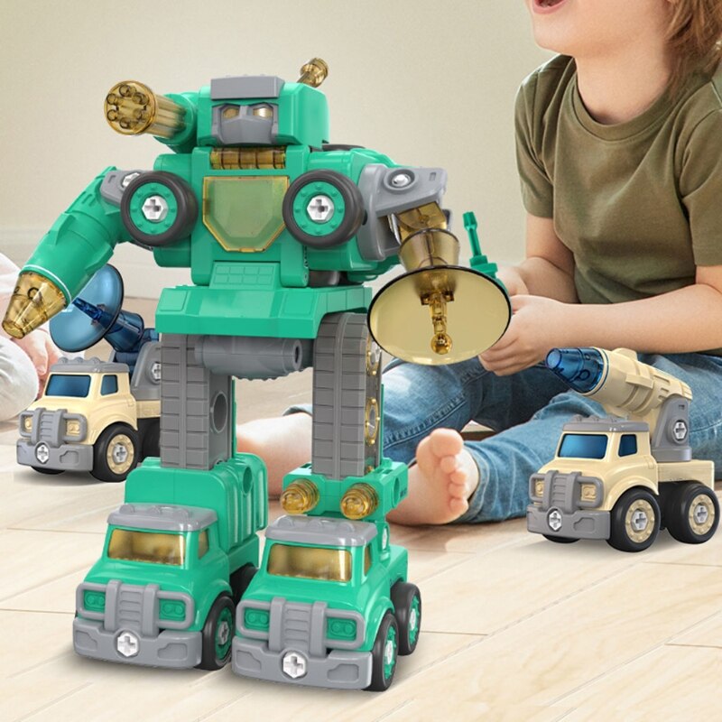 Deformato Autobot bambini fai da te smontaggio giocattolo assemblaggio auto vite educativa 103D