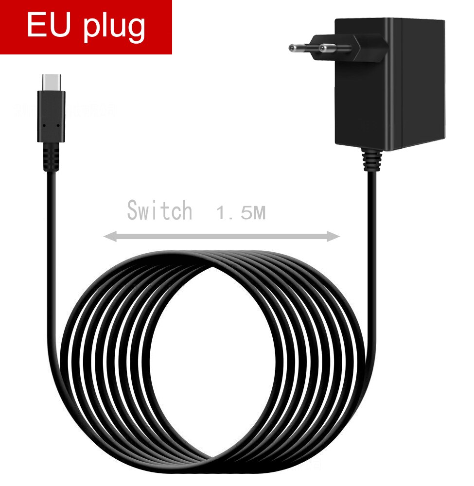 AC Adapter Charger for Nintendo Switch Power Supply 15V 2.6A Fast Charging Kit for Switch Dock /Switch Lite and Pro Controller: Eu plug