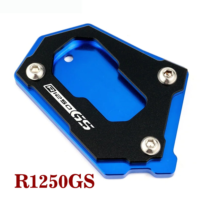 Para bmw r1250gs r1200gs r1250 gs aventura r1200 gs gsa gs1250 hp motocicleta kickstand suporte lateral ampliador almofada r 1250 1200 gs: Preto