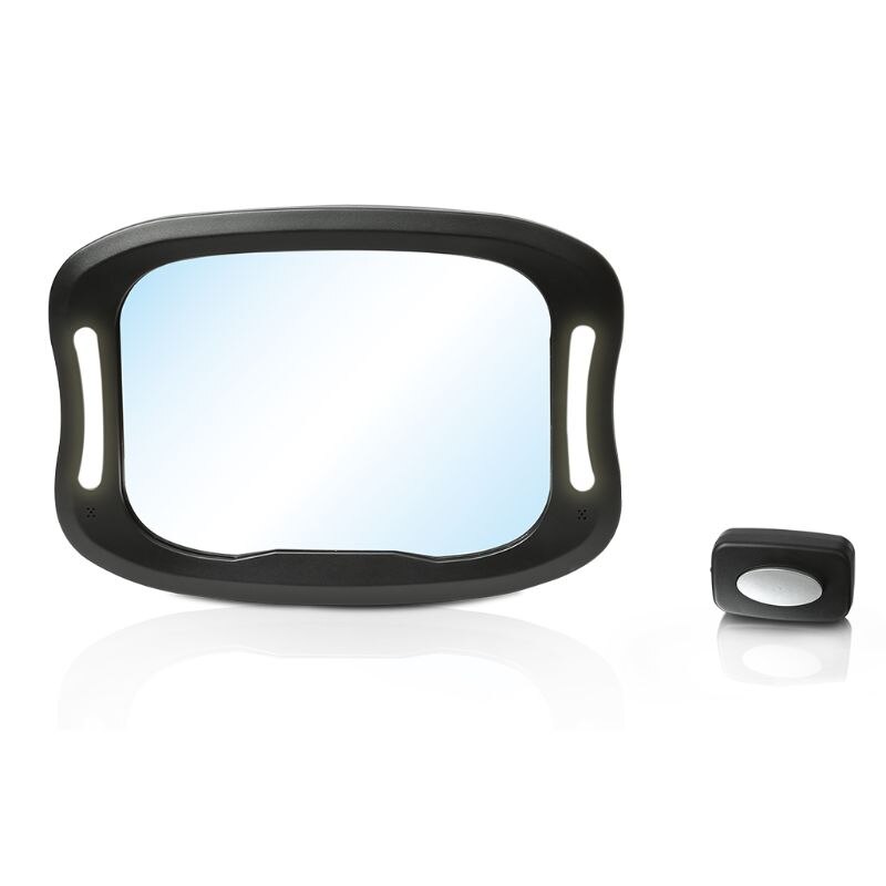 Baby auto achteruitkijkspiegel led licht afstandsbediening verstelbare achteruitkijkspiegel