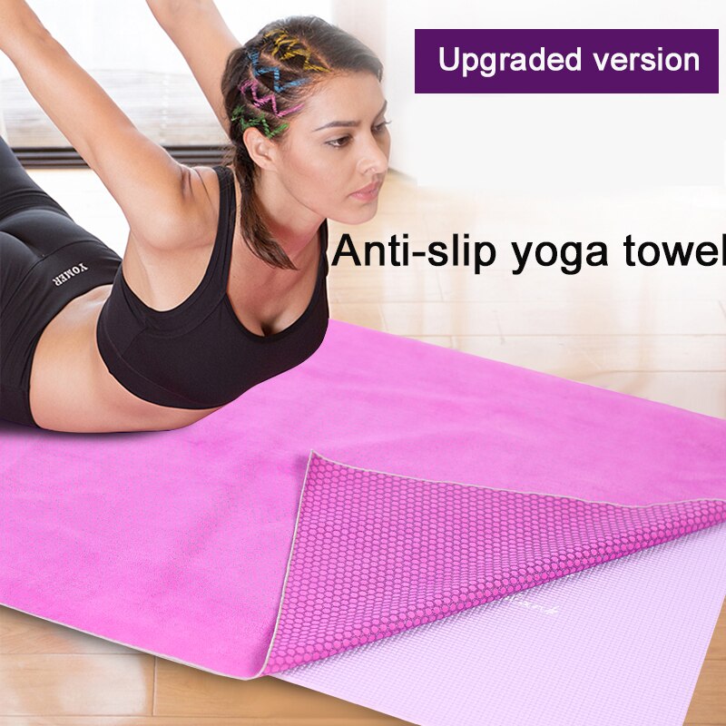 Anti-Slip Opvouwbare Yoga Mat Handdoek Anti-Slip Microfiber Thuis Mat Yoga Handdoek Pilates Deken Fitness Mat