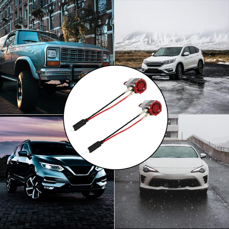 Durable 1 Pair Lightweight Headlight Adapter Cables Male Plug Single Diode Converter Cables for H1 LED HID Headlight Bulb