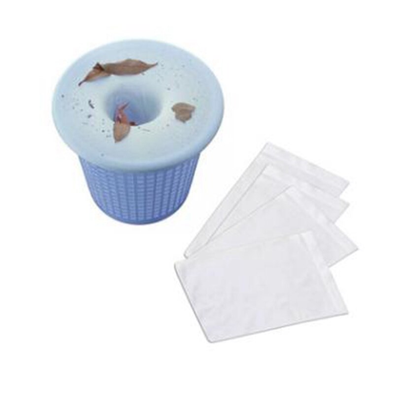 5-Pack de calcetines Skimmer para piscina, perfectos protectores de piscina y Spa para filtros, cestas y Skimmers Pack, blanco