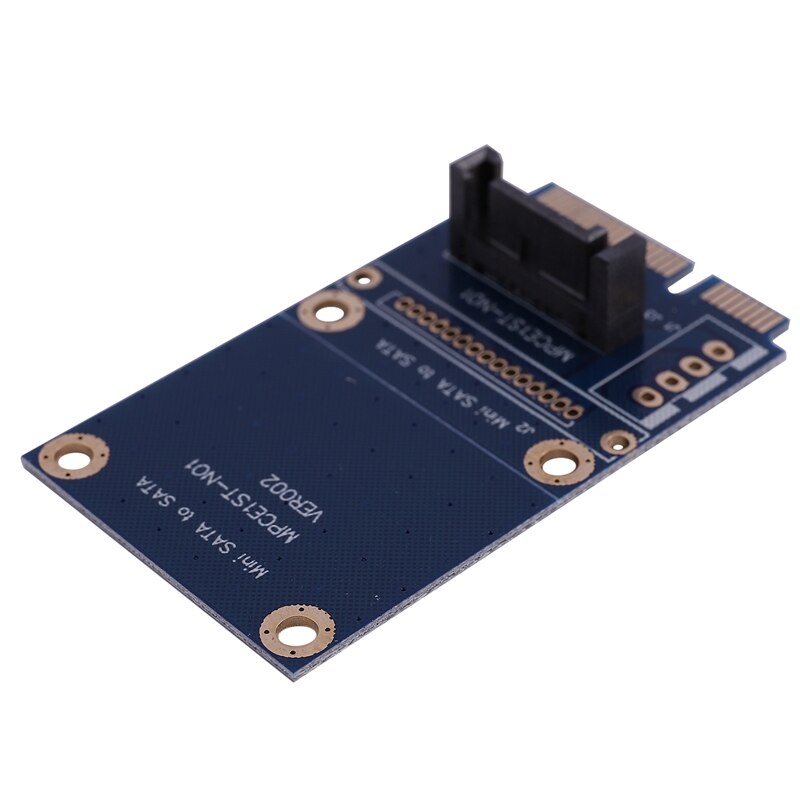 Msata Mini Pci-E Sata Ssd Slot To 7 Pin Sata Hdd Convert Card Adapter