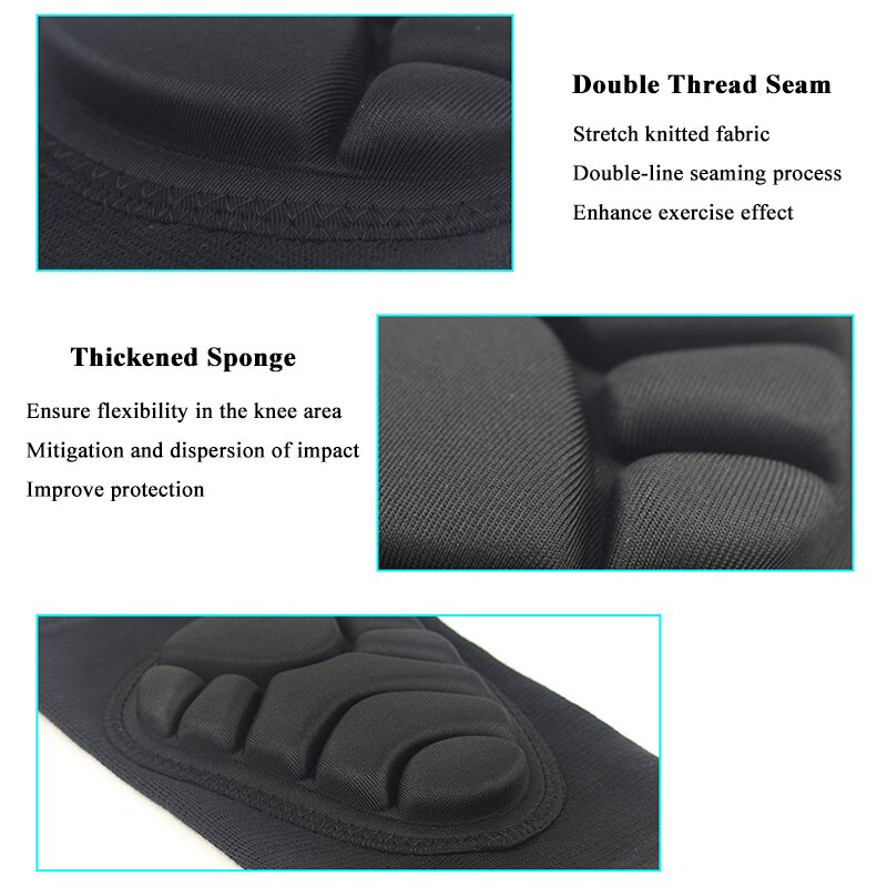 1pair Thickening Football Volleyball Extreme Sports Knee Pads Brace Support Protect Cycling Knee Protector Kneepad Rodilleras